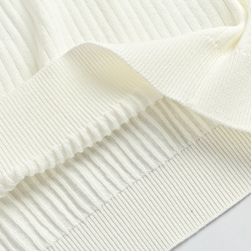 Ralph Lauren White Ribbed Polo Shirt view