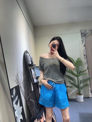 Blue Athletic Shorts with Drawstring view 6