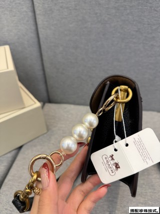 Coach Tabby Black Leather Shoulder Bag view 3
