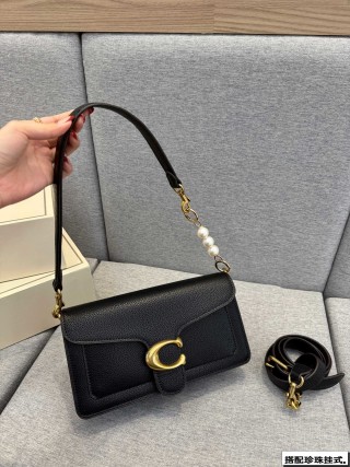 Coach Tabby Black Leather Shoulder Bag view 4