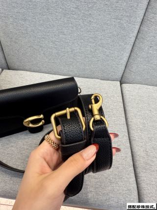 Coach Tabby Black Leather Shoulder Bag view 5