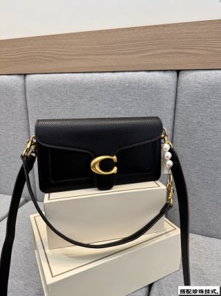 Coach Tabby Black Leather Shoulder Bag view 6