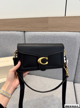Coach Tabby Black Leather Shoulder Bag view 7