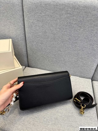 Coach Tabby Black Leather Shoulder Bag view 8