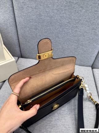 Coach Tabby Black Leather Shoulder Bag view 9