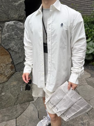 Premium White Casual Button-Up Shirt view 5