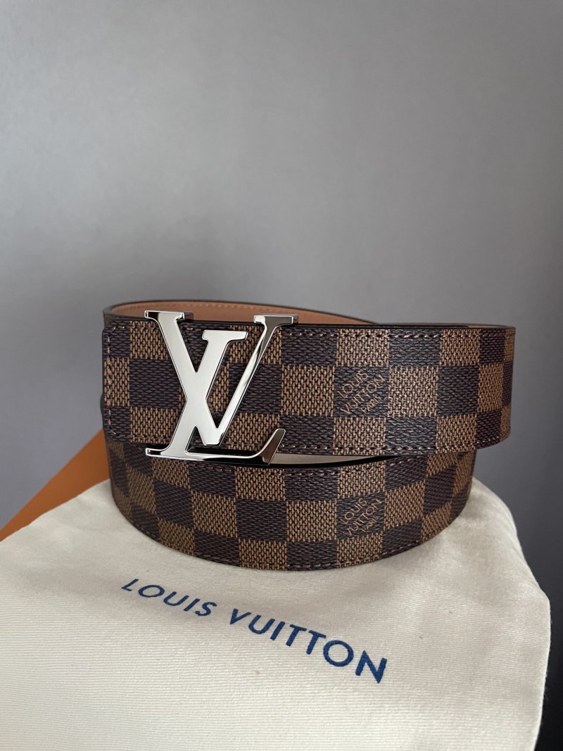 Louis Vuitton Damier Checkerboard Belt with LV Buckle view