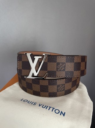 Louis Vuitton Damier Checkerboard Belt with LV Buckle view 2