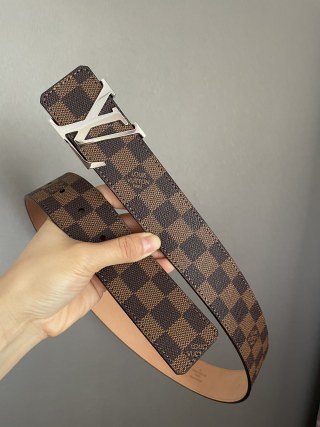 Louis Vuitton Damier Checkerboard Belt with LV Buckle view 4