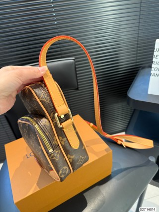 Louis Vuitton Monogram Camera Bag Brown Orange view 5