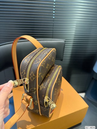 Louis Vuitton Monogram Camera Bag Brown Orange view 8