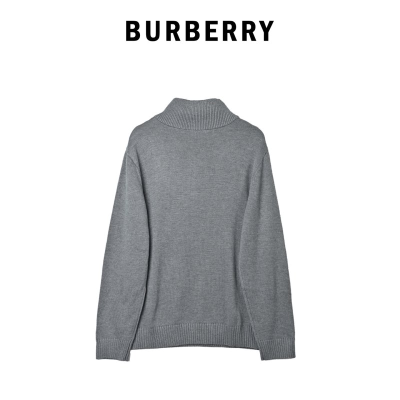 Grey Half-Zip Knit Sweater view