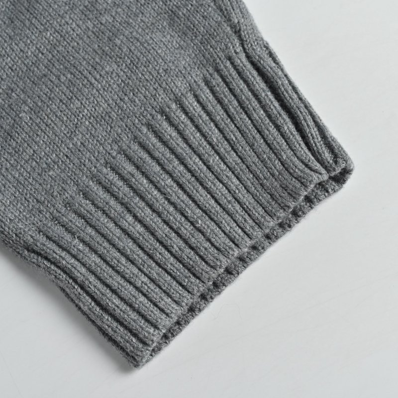 Grey Half-Zip Knit Sweater view