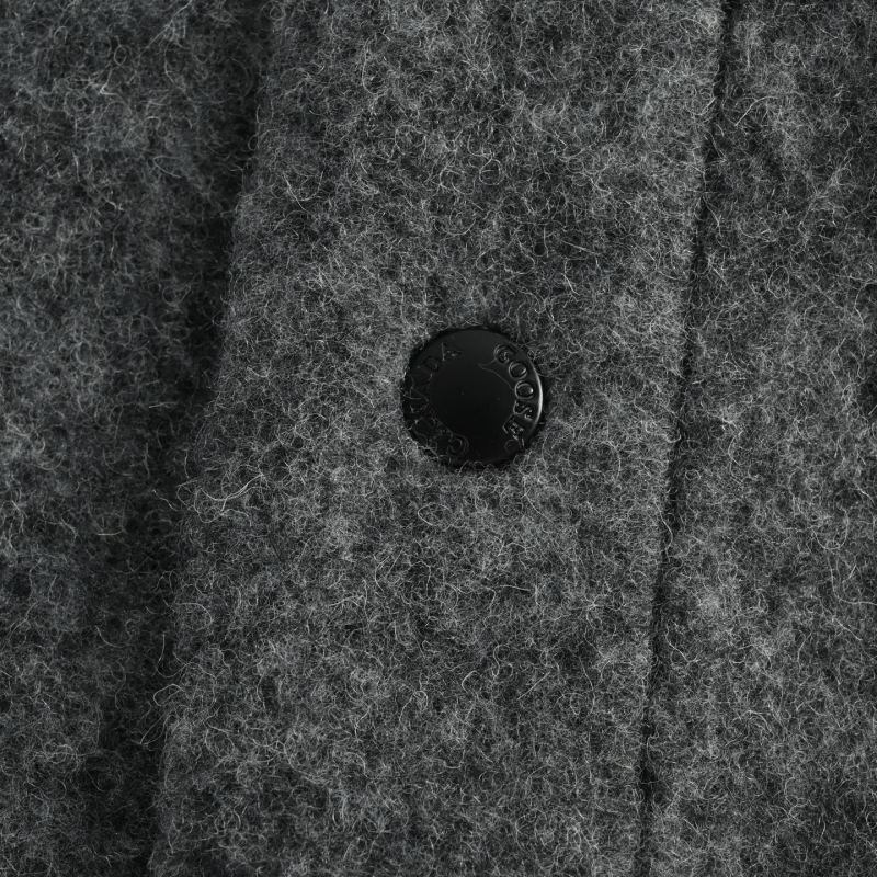 Grey Wool Blend Button-Up Shirt Jacket view