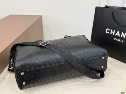 Chanel Black Litchi Grain Tote Bag 42x25cm view 6