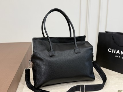 Chanel Black Litchi Grain Tote Bag 42x25cm view 7