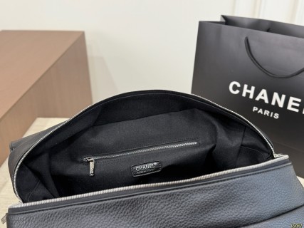 Chanel Black Litchi Grain Tote Bag 42x25cm view 9