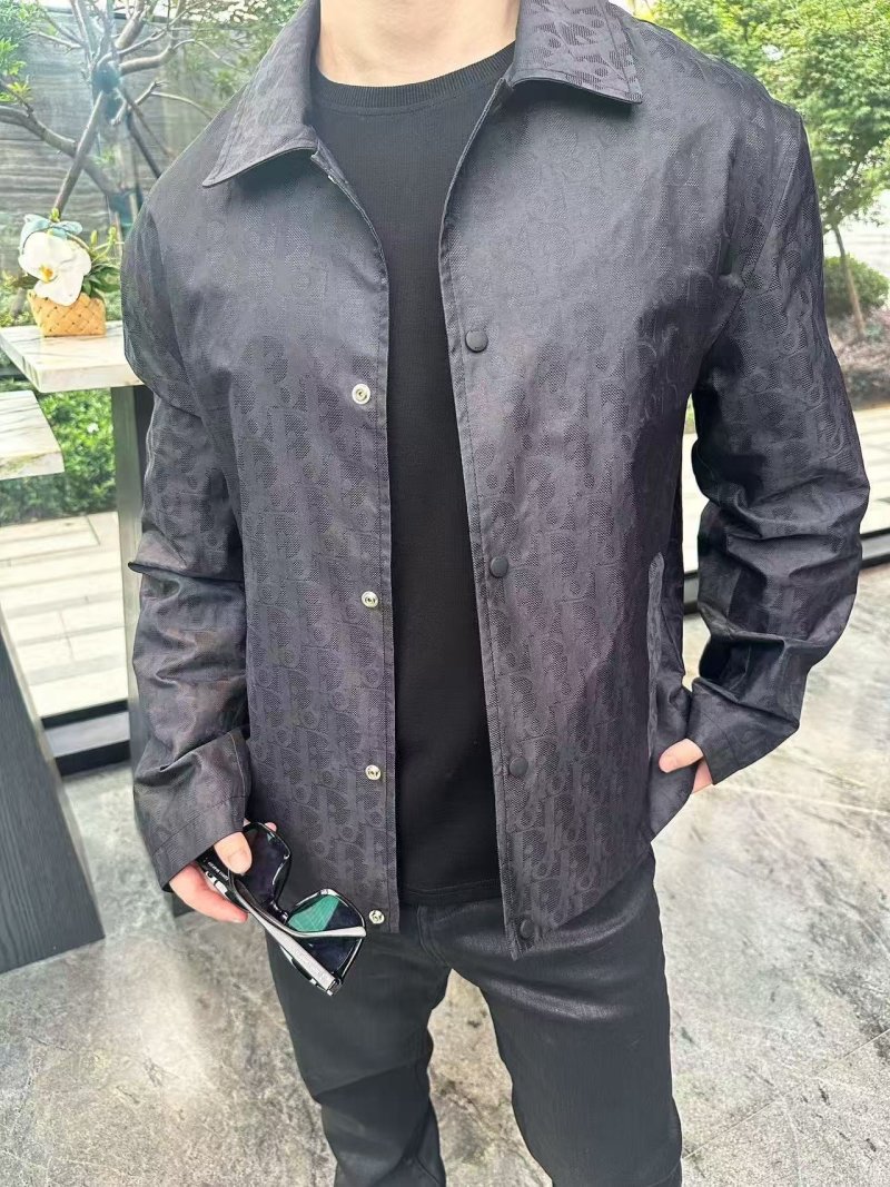 Black Denim Button-Up Jacket
