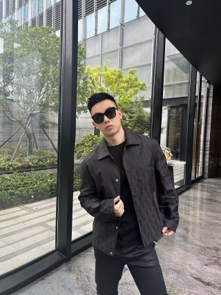 Black Denim Button-Up Jacket view 2