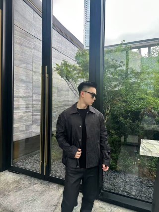 Black Denim Button-Up Jacket view 5