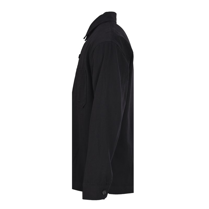 YSL Black Button-Up Overshirt Jacket view