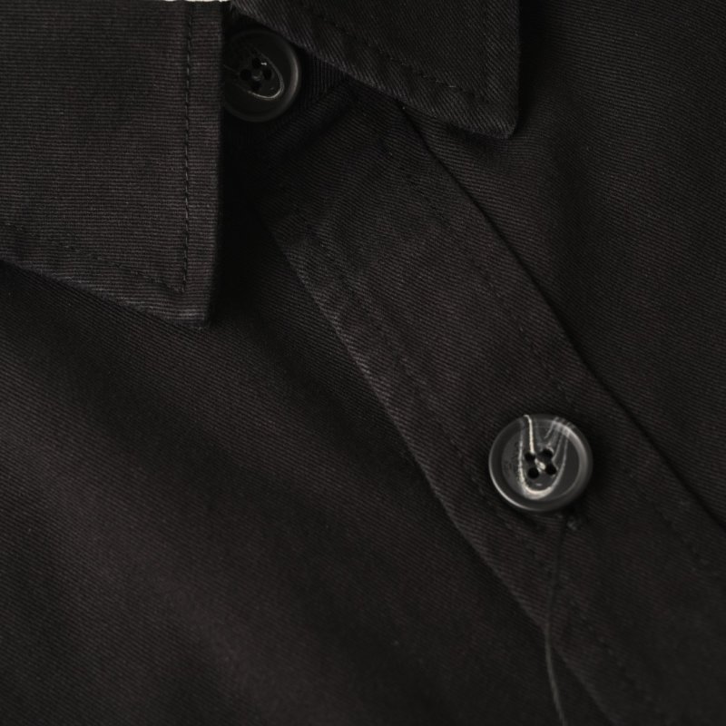 YSL Black Button-Up Overshirt Jacket view