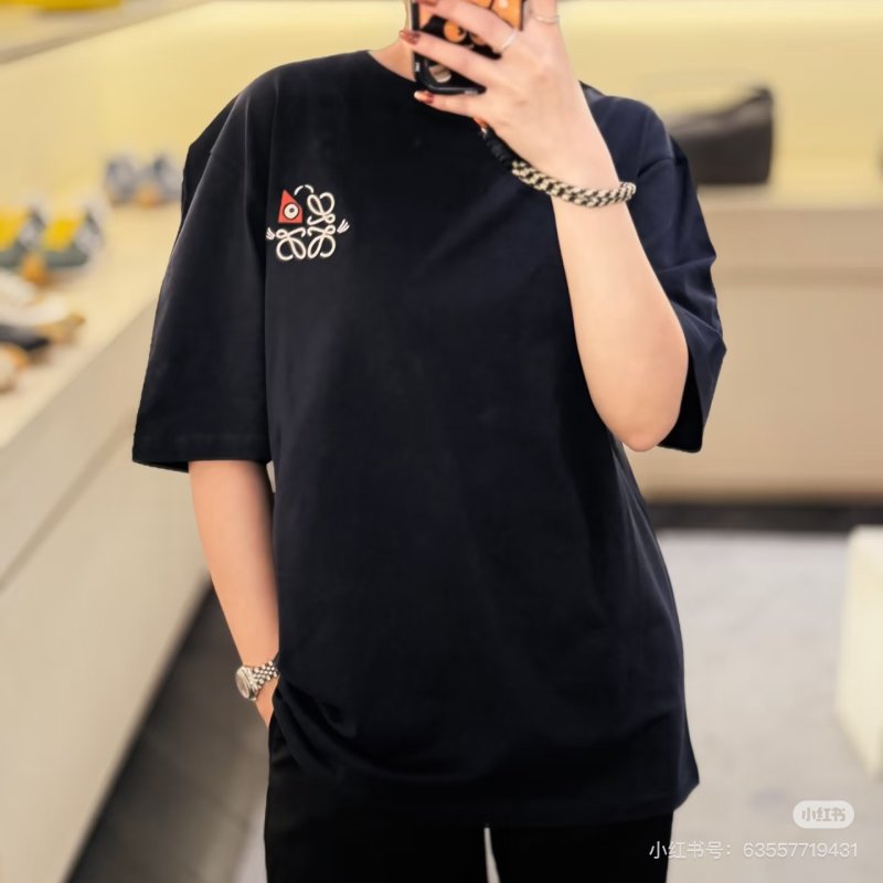 Black Embroidered Graphic T-Shirt view