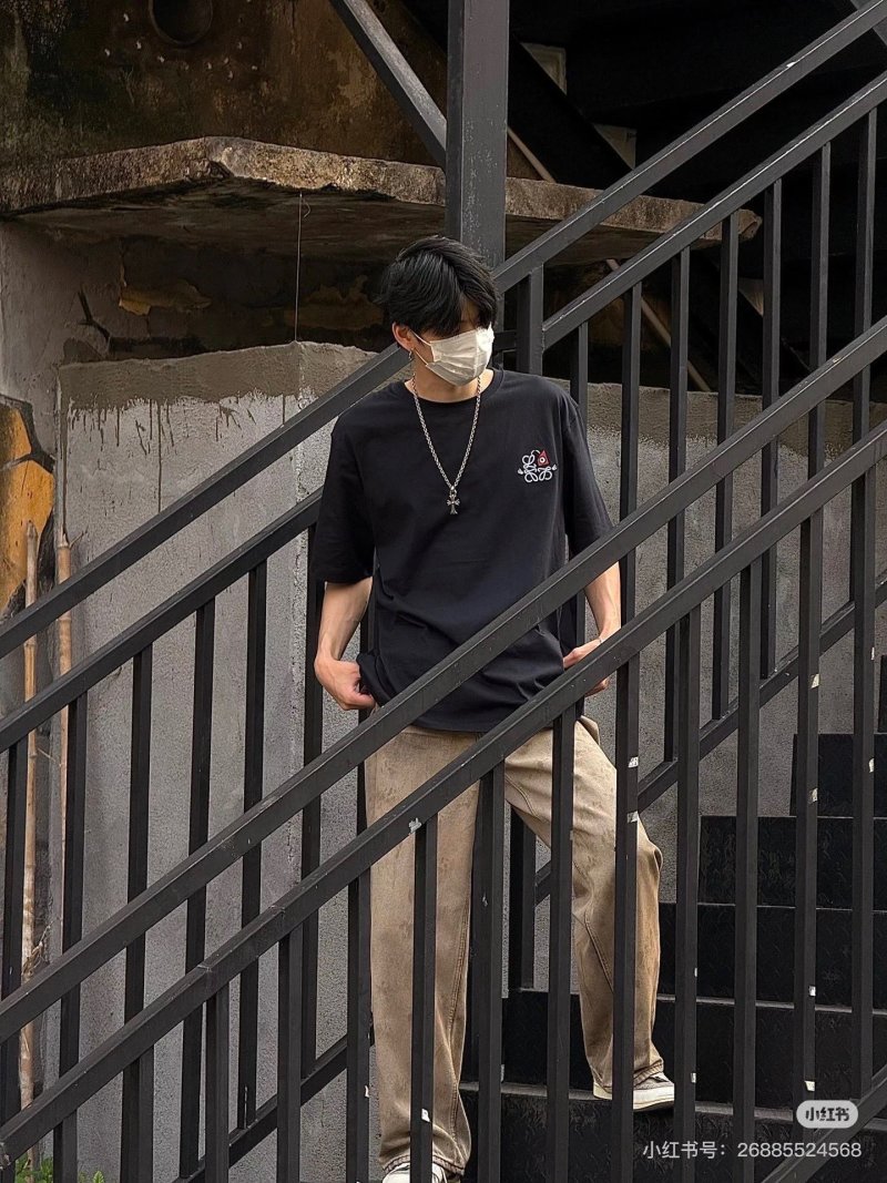 Black Embroidered Graphic T-Shirt view