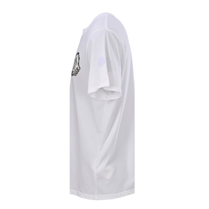 Moncler Logo Embroidered Short Sleeve T-Shirt White view