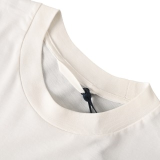 Moncler Logo Embroidered Short Sleeve T-Shirt White view 4