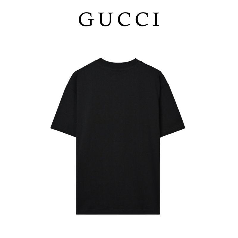 Gucci Black Logo Stripe Short Sleeve T-Shirt view