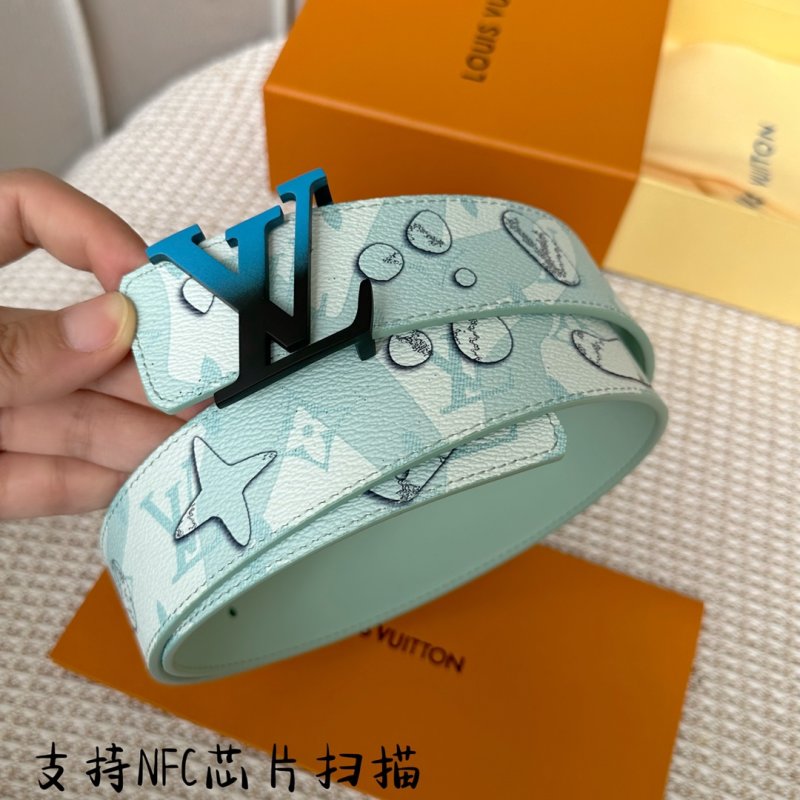 Louis Vuitton Monogram Pyramid Blue Belt 40mm