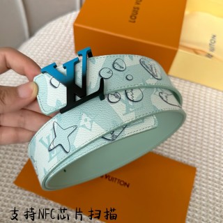 Louis Vuitton Monogram Pyramid Blue Belt 40mm view 1