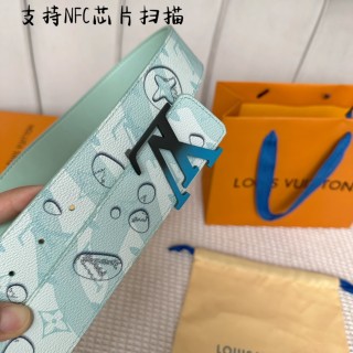 Louis Vuitton Monogram Pyramid Blue Belt 40mm view 2