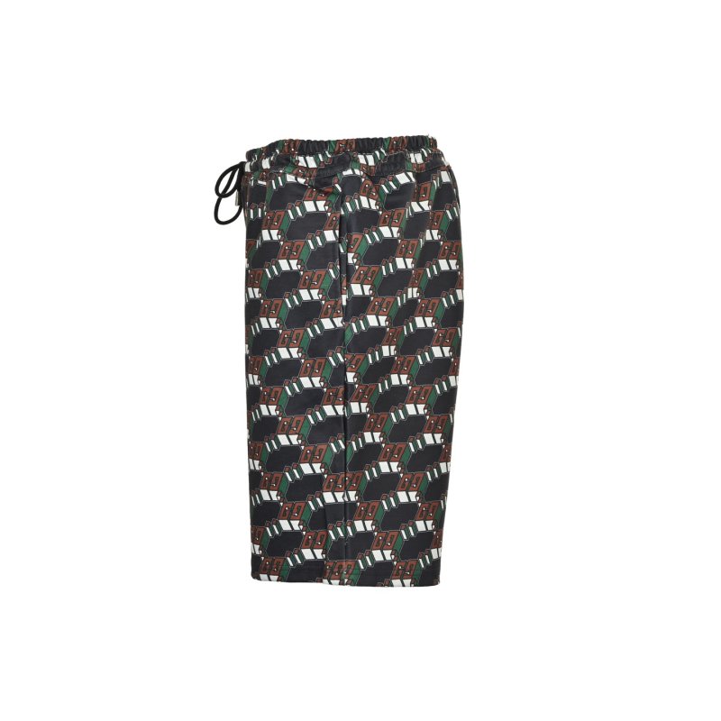 All-Over Logo Print Black Shorts view