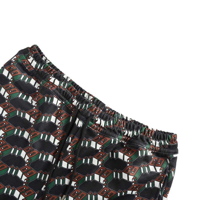 All-Over Logo Print Black Shorts view