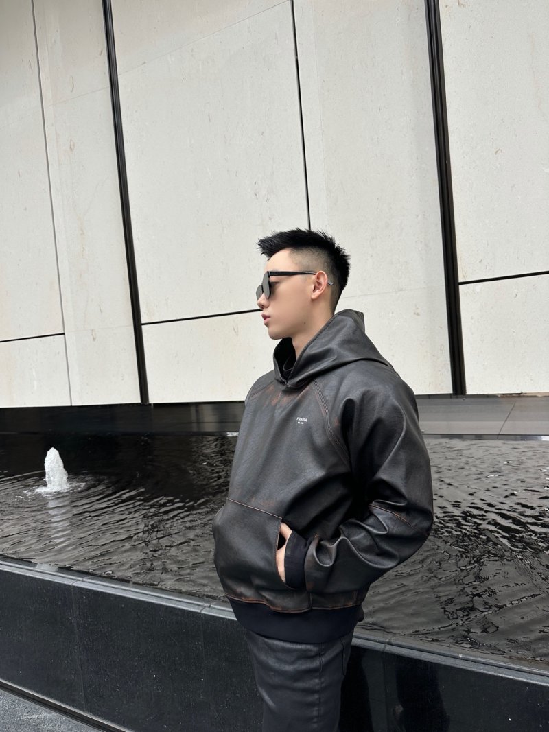 Black Oversized Hoodie with Embroidered Logo view