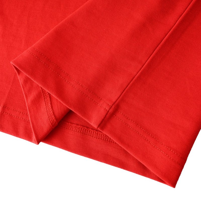 Red Graphic T-Shirt with Embroidered Dragon Design view