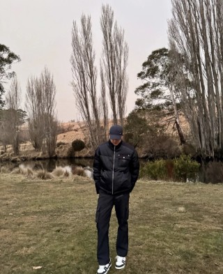 Prada Black Nylon Down Jacket with Chest Pocket view 5