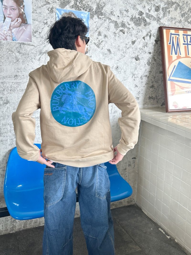 Beige Oversized Hoodie with Small Embroidered Logo view