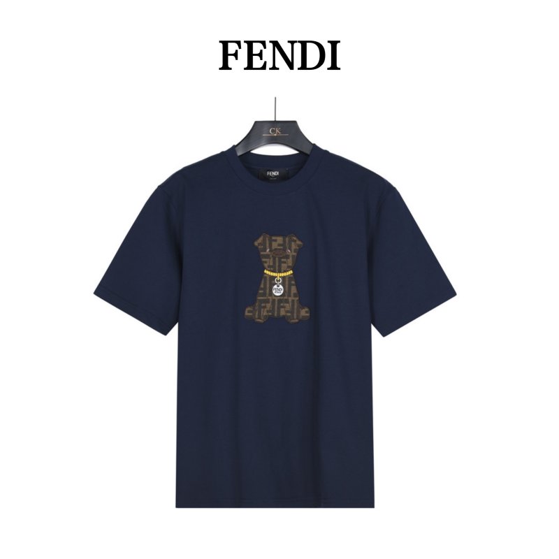 Navy Bear Logo Graphic T-Shirt