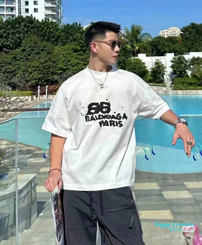 Balenciaga Paris Graffiti White T-Shirt