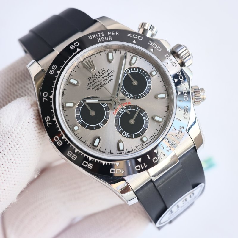 Rolex Daytona Chronograph Silver Dial Black Ceramic Bezel