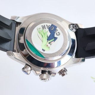Rolex Daytona Chronograph Silver Dial Black Ceramic Bezel view 7