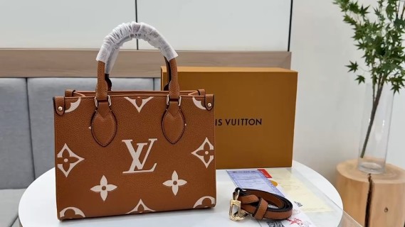 Louis Vuitton Monogram Canvas Tote Bag Caramel Brown video
