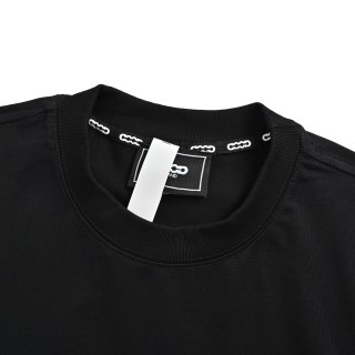 Black Gem-Encrusted Chain Logo Short Sleeve T-Shirt view 4