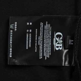 Black Gem-Encrusted Chain Logo Short Sleeve T-Shirt view 6
