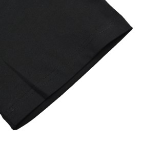 Black Gem-Encrusted Chain Logo Short Sleeve T-Shirt view 9