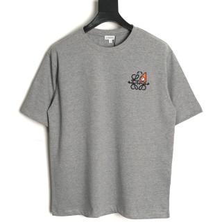 Loewe x Louis Wain Geometric Eye Embroidered T-Shirt Grey view 1