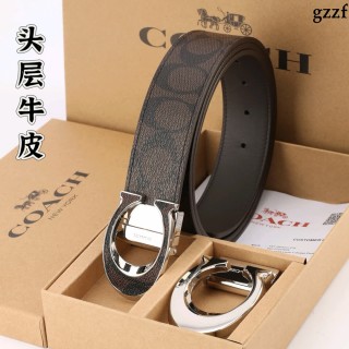 Coach Signature Double Buckle Belt - Brown view 1